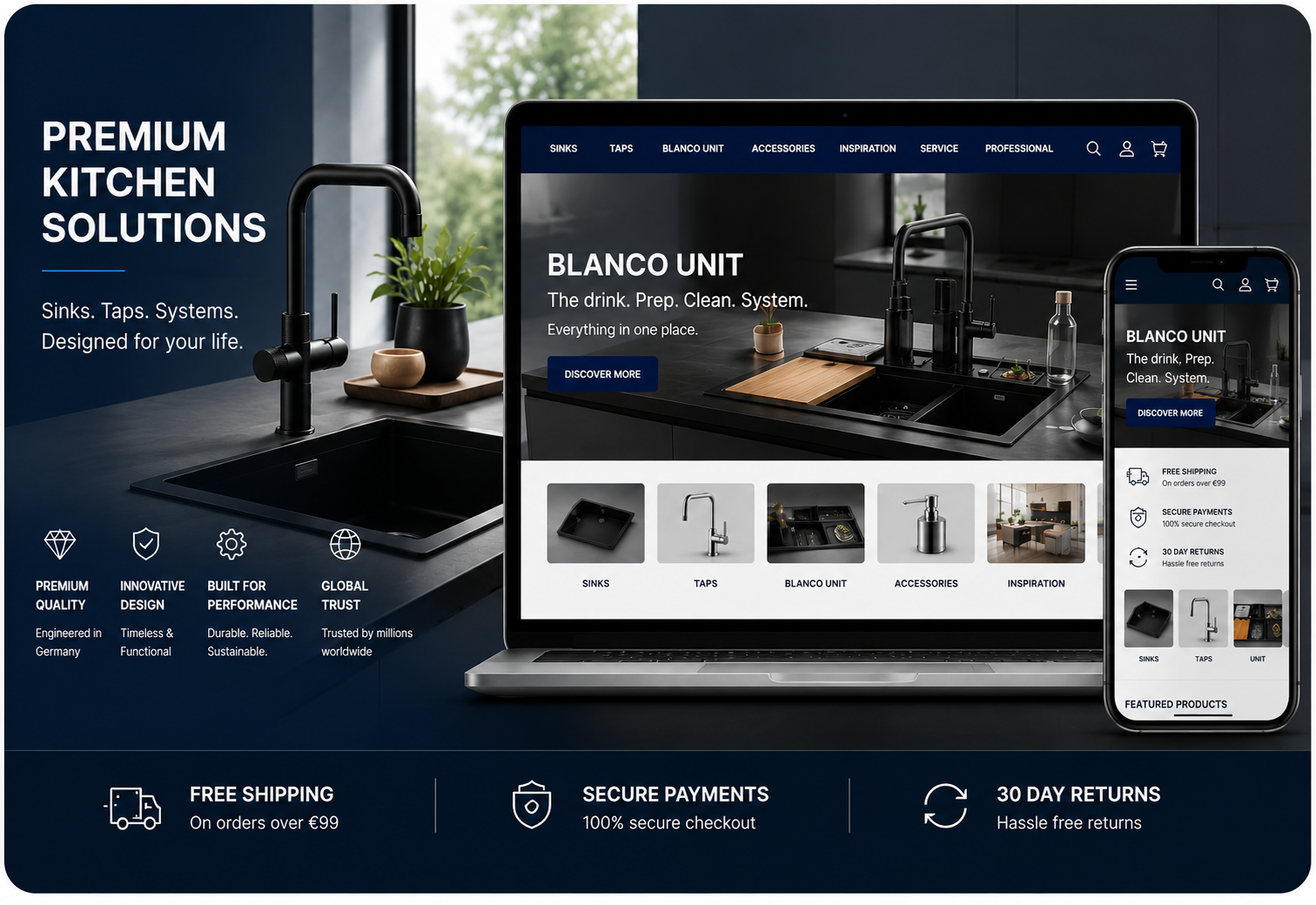 Blanco Tap Spares kitchen commerce experience