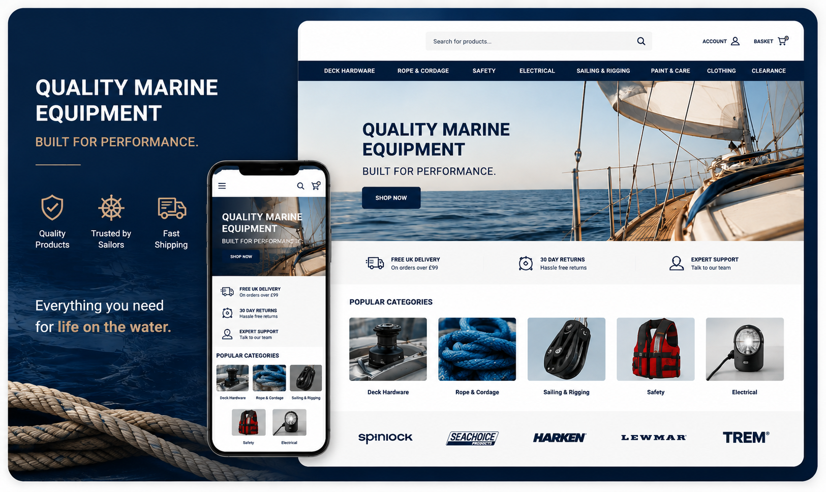 Fox Chandlery marine retail ecommerce experience
